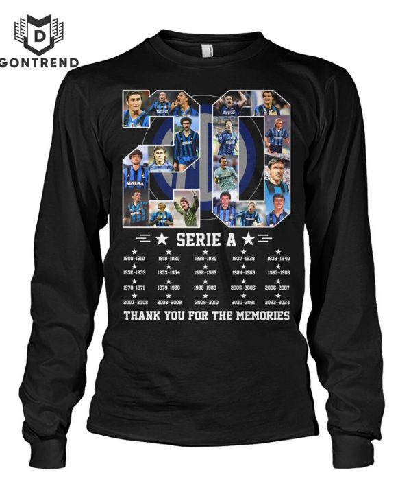 Inter Milan 20 Serie A Thank You For The Memories Unisex T-Shirt