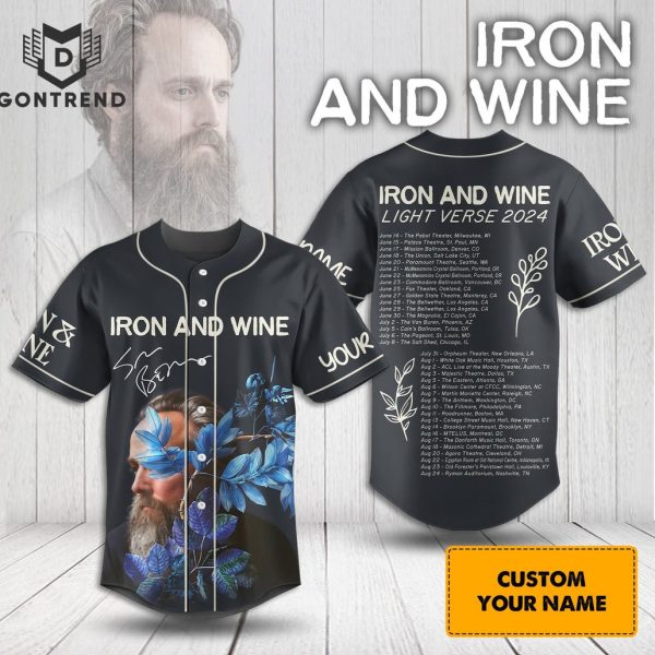 Iron And Wine Light Verse 2024 Signature Baseball Jersey