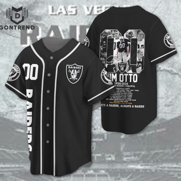 Jim Otto Las Vegas Raiders 1938-2024 Signature Baseball Jersey