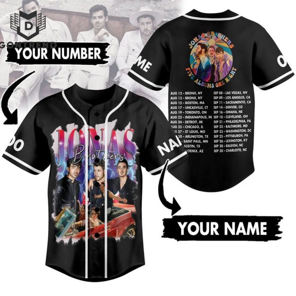 Jonas Brothers Five Albums One Night Baseball Jersey