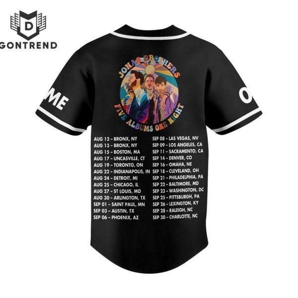 Jonas Brothers Five Albums One Night Baseball Jersey