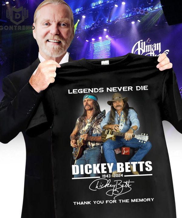 Legend Never Die Dickey Betts 1943-2024 Siganture Thank You For The Memory Unisex T-Shirt