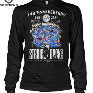 Manchester City 140th Anniversary 1884-2024 Straght Back EFL Championship Winner Unisex T-Shirt