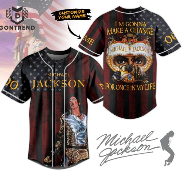 Michael Jackson Im Gonna Make A Change For One In My Life Baseball Jersey