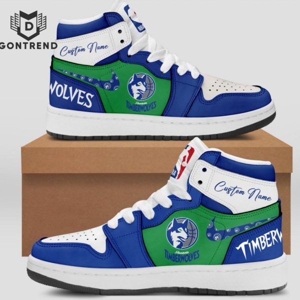 Minnesota Timberwolves Basketball Team Special Design Air Jordan 1 High Top