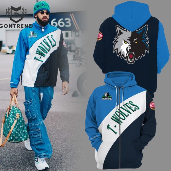 Minnesota Timberwolves Design Zip Hoodie