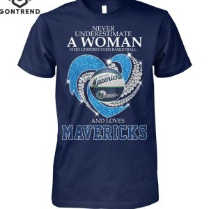 Never Underestimate A Woman Who Understands Basketball And Loves Dallas Mavericks Unisex T-Shirt