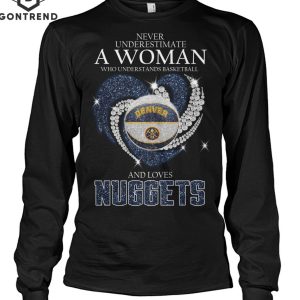 Never Underestimate A Woman Who Understands Basketball And Loves Denver Nuggets Unisex T-Shirt