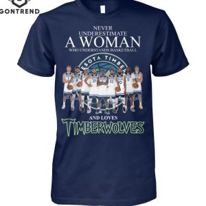 Never Underestimate A Woman Who Understands Basketball And Loves Minnesota Timberwolves Unisex T-Shirt