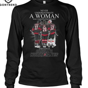 Never Underestimate A Woman Who Understands Hockey And Loves Carolina Hurricanes Unisex T-Shirt