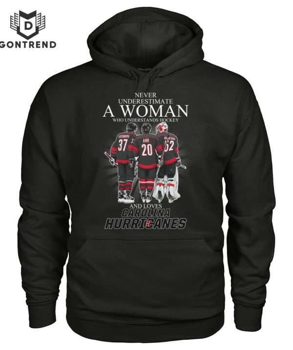 Never Underestimate A Woman Who Understands Hockey And Loves Carolina Hurricanes Unisex T-Shirt