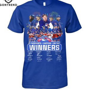 New York Ranger Presidents Eastern Metro Winners Signature Unisex T-Shirt