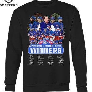 New York Ranger Presidents Eastern Metro Winners Signature Unisex T-Shirt