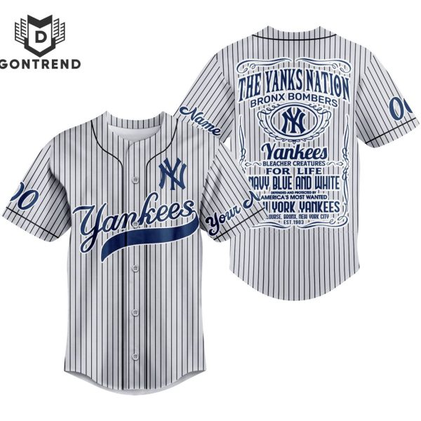 New York Yankees The Yanks Nation Bronx Bombers Baseball Jersey