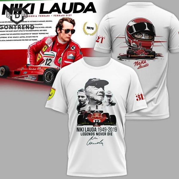 Niki Lauda Legends Never Die Siganature 3D T-Shirt