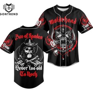 Motorhead Ace Of Spades Never Too Old To Rock Baseball Jersey