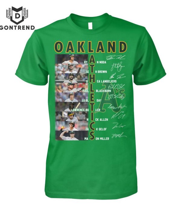 Oakland Athletics Basketball Team Signature Unisex T-Shirt