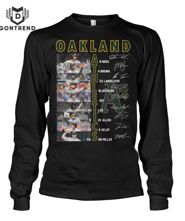 Oakland Athletics Basketball Team Signature Unisex T-Shirt