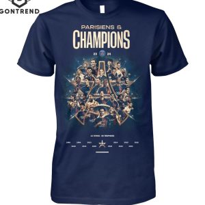 Parisiens Paris Saint-Germain Champions Unisex T-Shirt