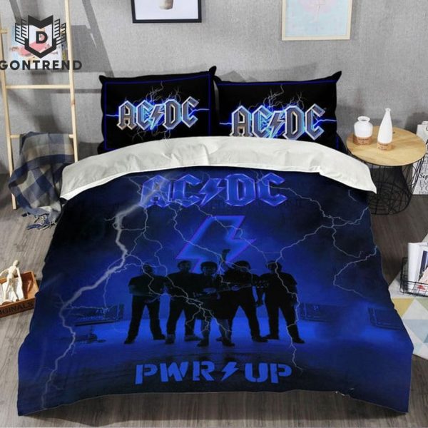 Personalized AC DC Pwr Up World Tour 2024 Bedding Set For Fan