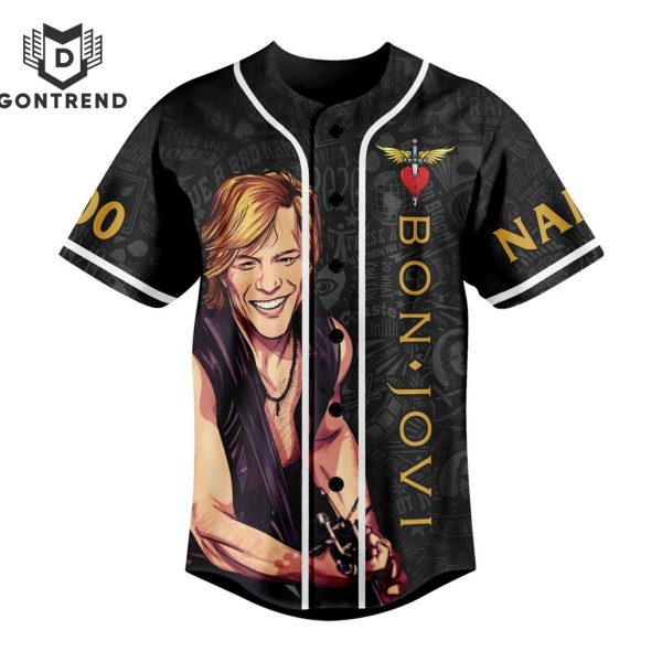 Personalized Bon Jovi New Jersey Baseball Jersey