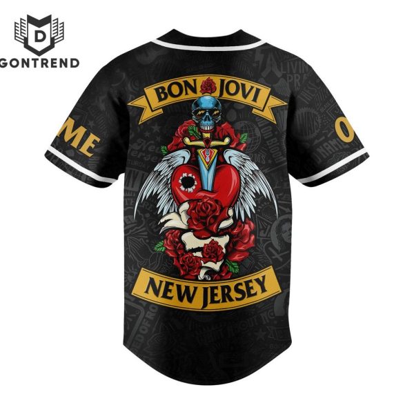 Personalized Bon Jovi New Jersey Baseball Jersey