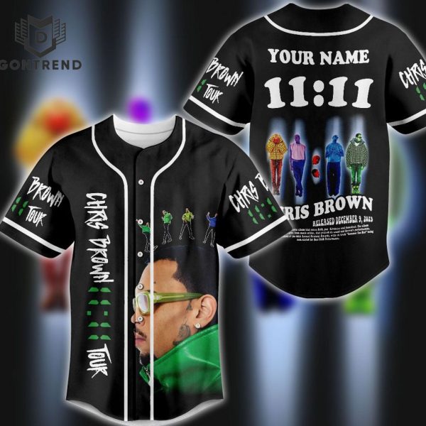 Personalized Chris Brown 11_11 Tour Baseball Jersey