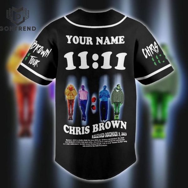 Personalized Chris Brown 11_11 Tour Baseball Jersey