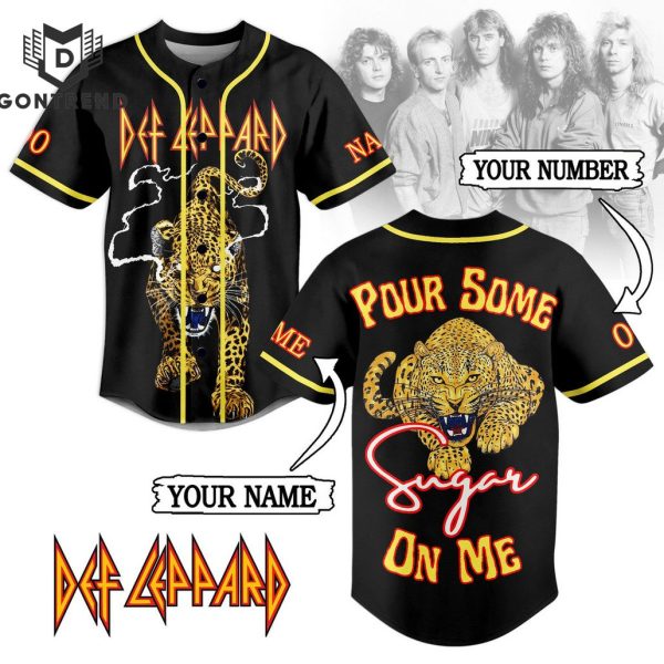 Personalized Def Leppard Pour Some Sugar On Me Baseball Jersey