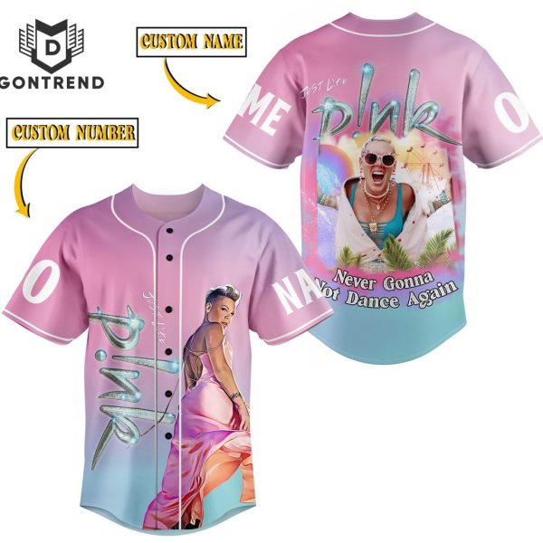 Pink Never Gonna Not Dance Again Baseball Jersey