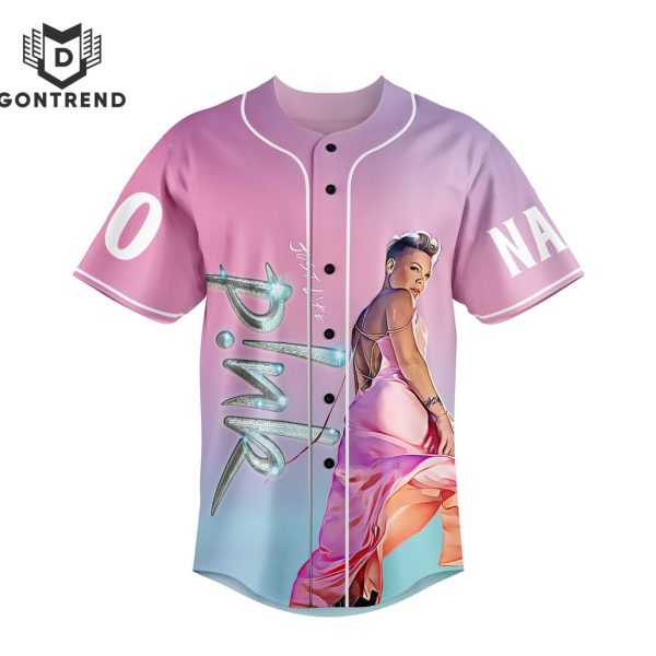 Pink Never Gonna Not Dance Again Baseball Jersey