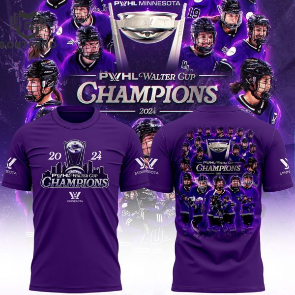 PWHL Minnesota Champions Walter Cup 3D T-Shirt