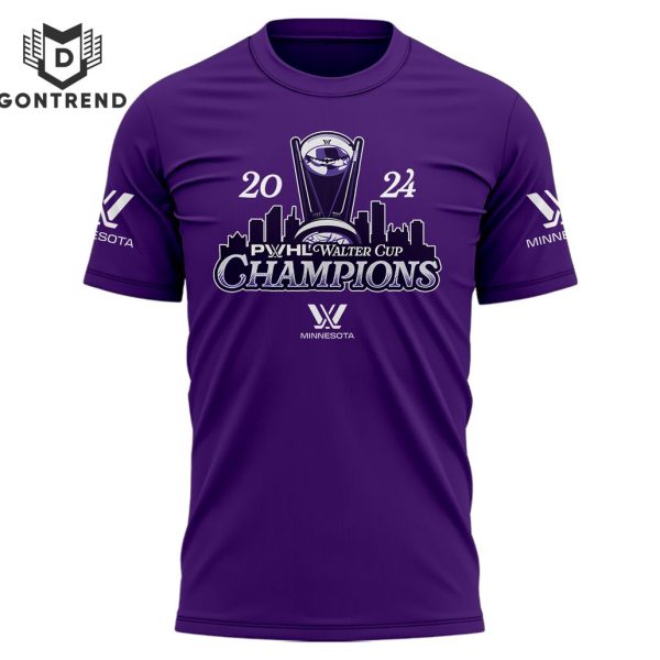 PWHL Minnesota Champions Walter Cup 3D T-Shirt