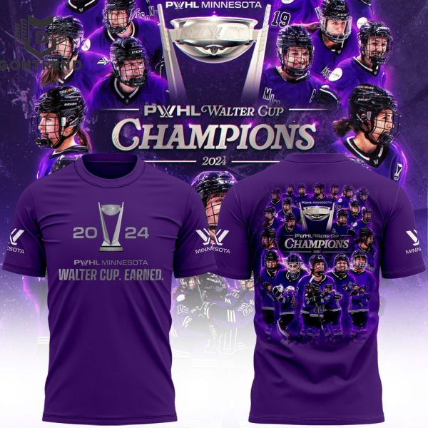 PWHL Minnesota Champions Walter Cup Design 3D T-Shirt