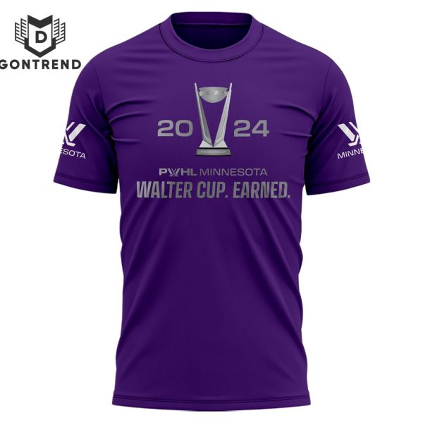 PWHL Minnesota Champions Walter Cup Design 3D T-Shirt