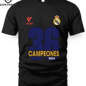 Real Madrid 36 Campeones Laliga 23-24 Unisex T-Shirt