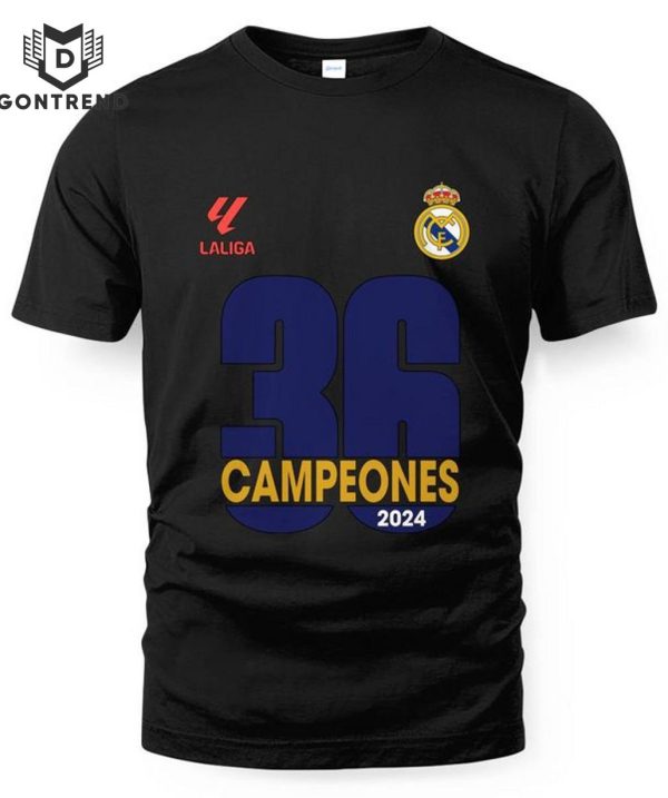 Real Madrid 36 Campeones Laliga 23-24 Unisex T-Shirt