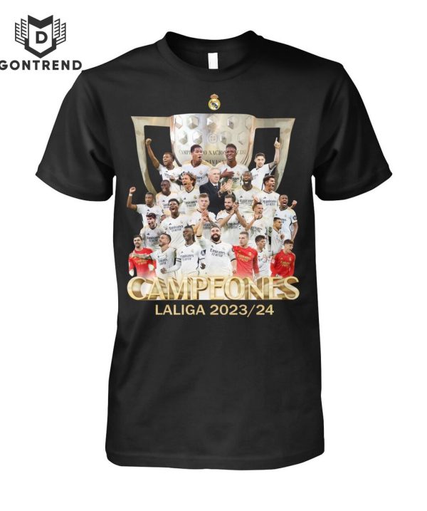 Real Madrid Campeones Laliga 2023 24 Unisex T-Shirt