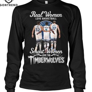 Real Women Love Basketball Smart Women Love The Minnesota Timberwolves Unisex T-Shirt