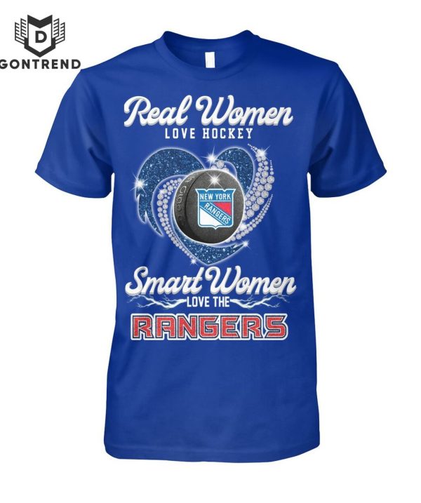 Real Women Love Hockey Smart Women Love The New York Rangers Unisex T-Shirt