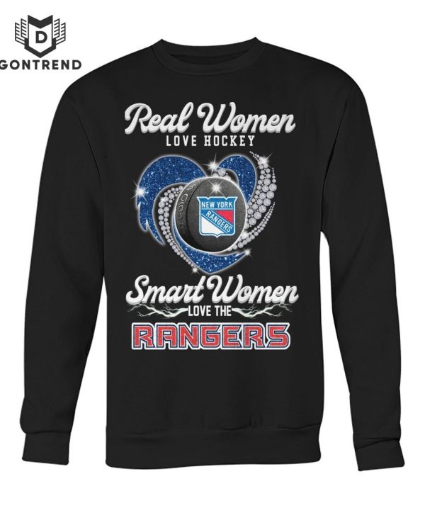 Real Women Love Hockey Smart Women Love The New York Rangers Unisex T-Shirt