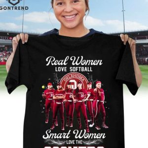 Real Women Love Softball Smart Women Love The Oklahoma Sooners Unisex T-Shirt