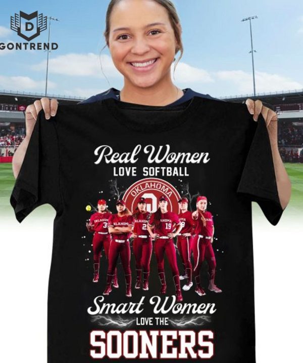 Real Women Love Softball Smart Women Love The Oklahoma Sooners Unisex T-Shirt