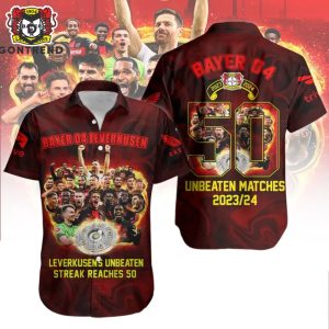 Bayer 04 Leverkusen Unbeaten Matches 2023-2024 Hawaiian Shirt