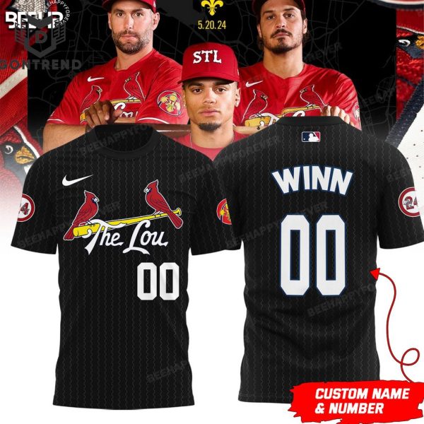 St. Louis Cardinals City Connect Black 3D T-Shirt