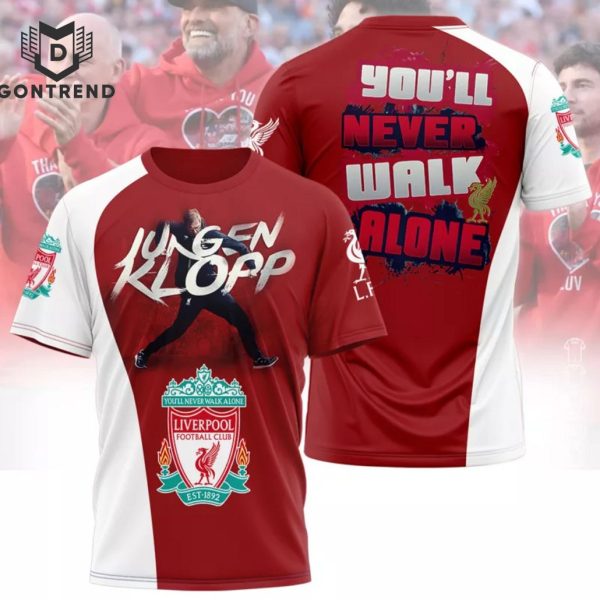 Thank You Coach Jurgen Klopp ? Liverpool You II Never Walk Alone 3D T-Shirt