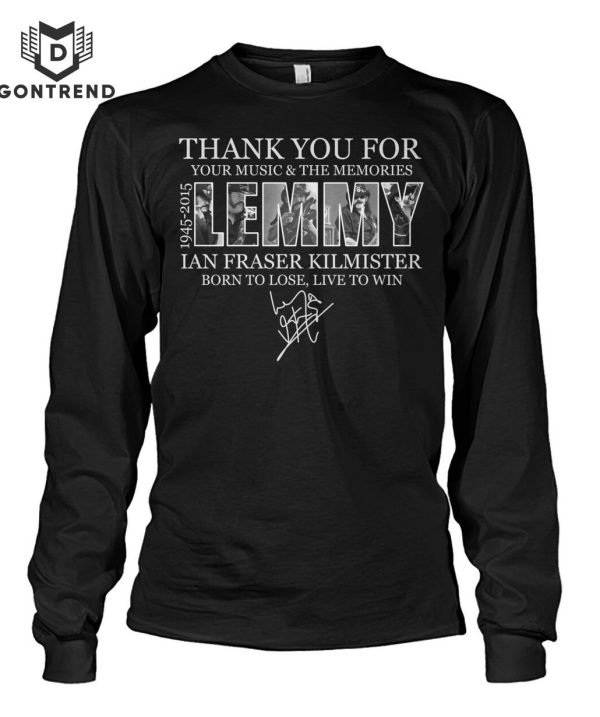 Thank You For Your Music & The Memories 1945-2015 Lemmy Signature Unisex T-Shirt