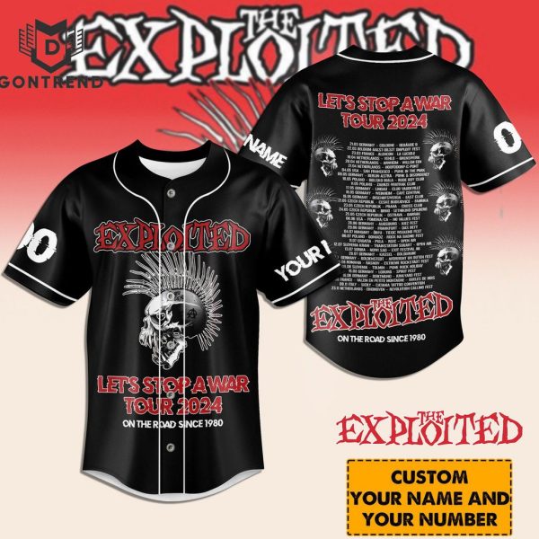 The Exploited Let Stop Awar Tour 2024 Baseball Jersey