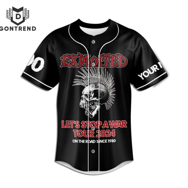 The Exploited Let Stop Awar Tour 2024 Baseball Jersey