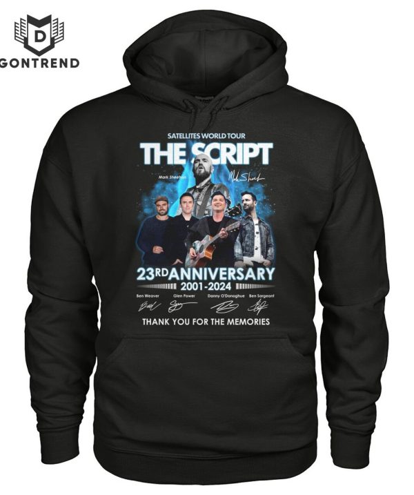 The Script Satellites World Tour 23rd Anniversary 2001-2024 Signature Thank You For The Memories Unisex T-Shirt